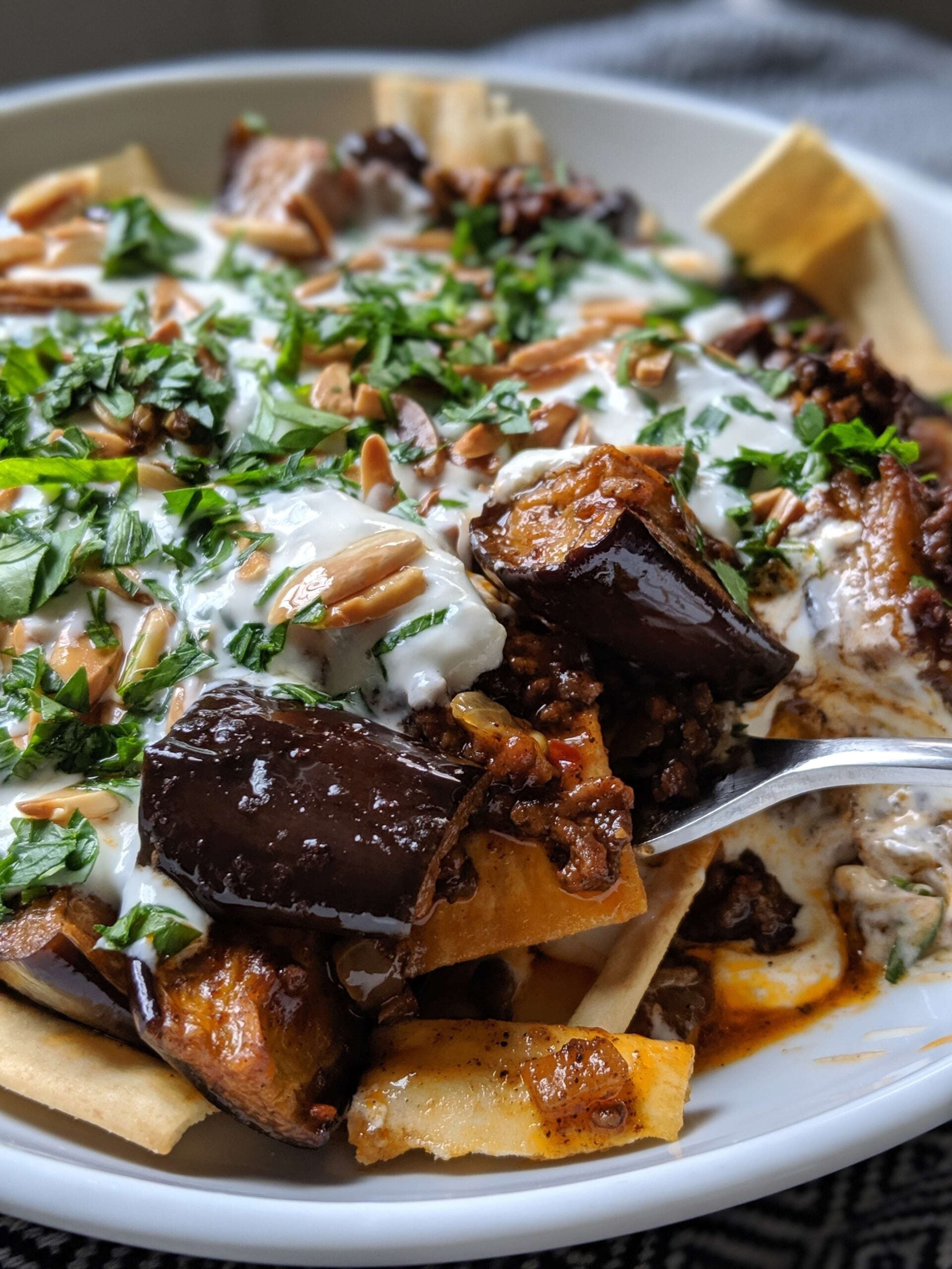 Eggplant Fatteh
