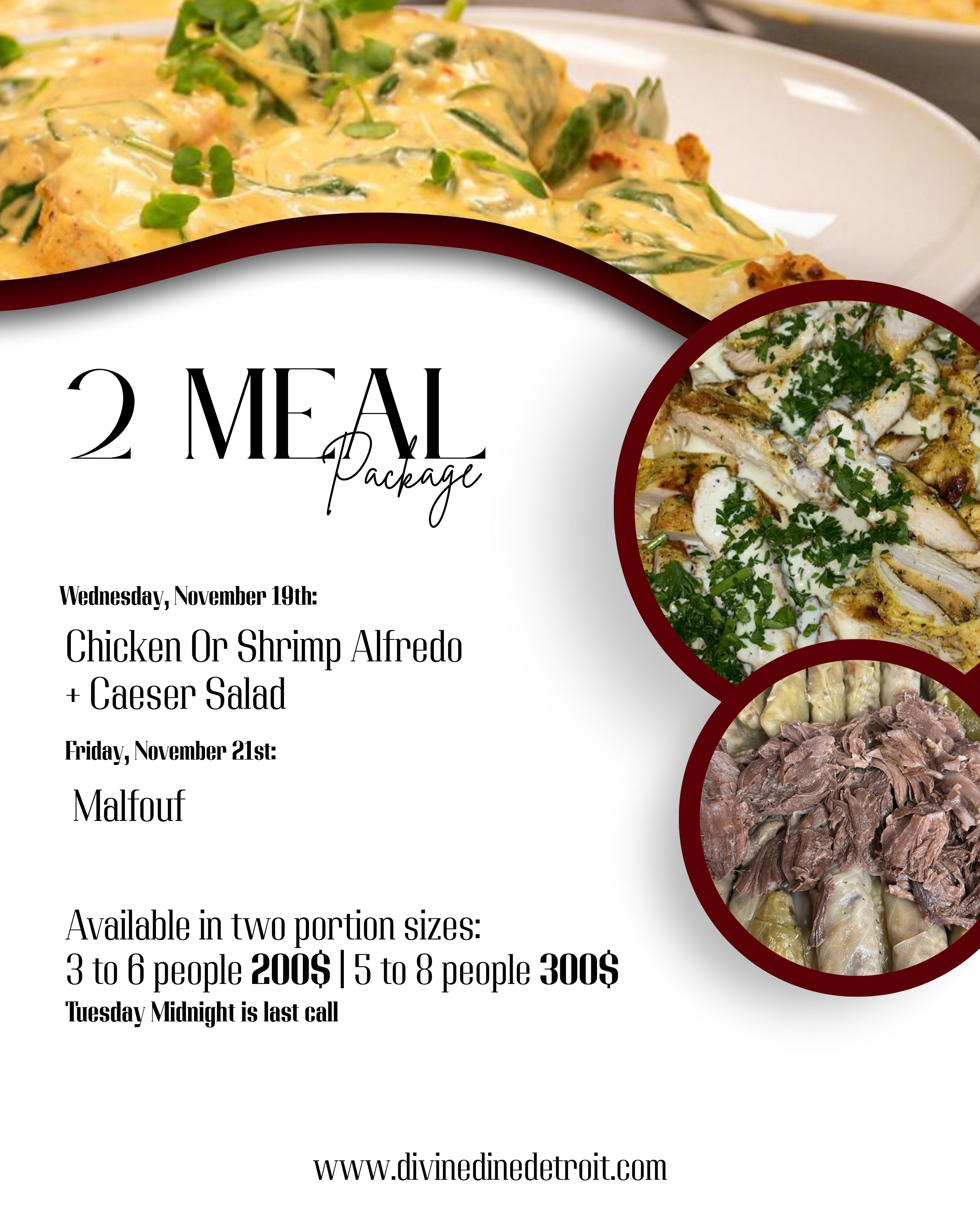 2 Meals Package ( 5 to 8 people )