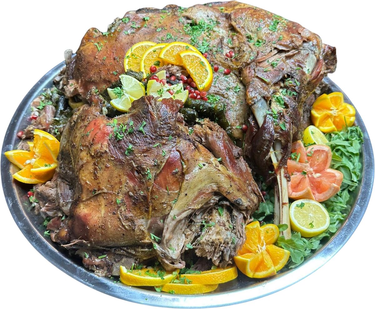 whole lamb Stuffed Grape Leaves